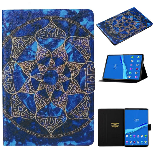 For Lenovo Tab M10 3rd Gen Voltage Coloured Drawing Smart Leather Tablet Case(Blue Mandala) - Lenovo by buy2fix | Online Shopping UK | buy2fix