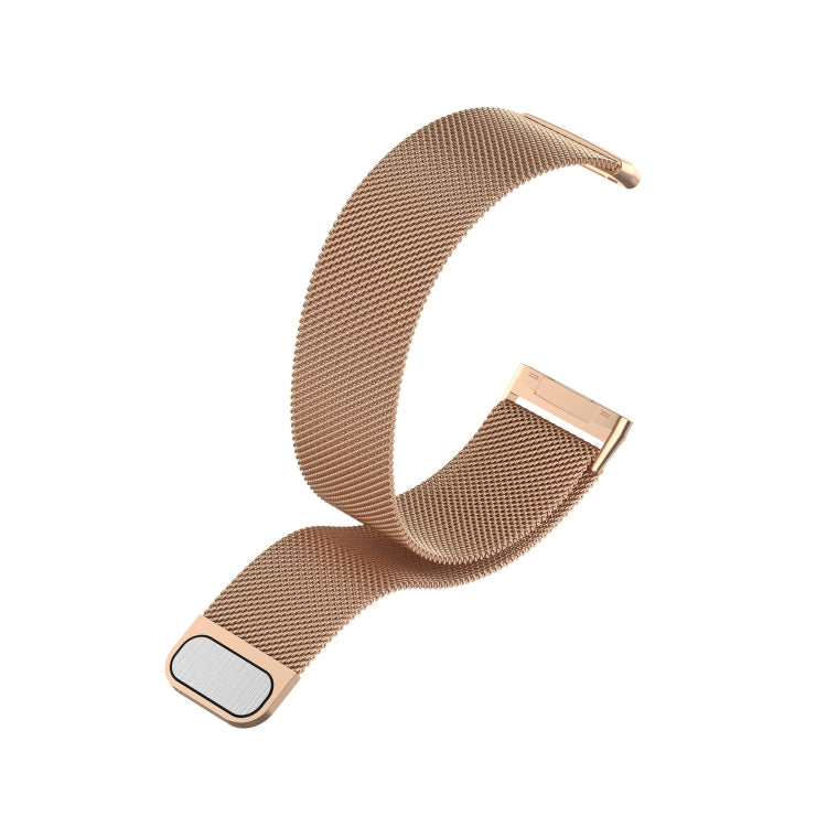For Fitbit  Versa 4 / 3  Milanese Magnetic Metal Weave Watchband, Large Size(Rose Gold) - Watch Bands by buy2fix | Online Shopping UK | buy2fix