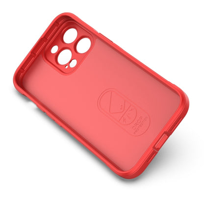 For iPhone 14 Pro Max Magic Shield TPU + Flannel Phone Case (Wine Red) - iPhone 14 Pro Max Cases by buy2fix | Online Shopping UK | buy2fix