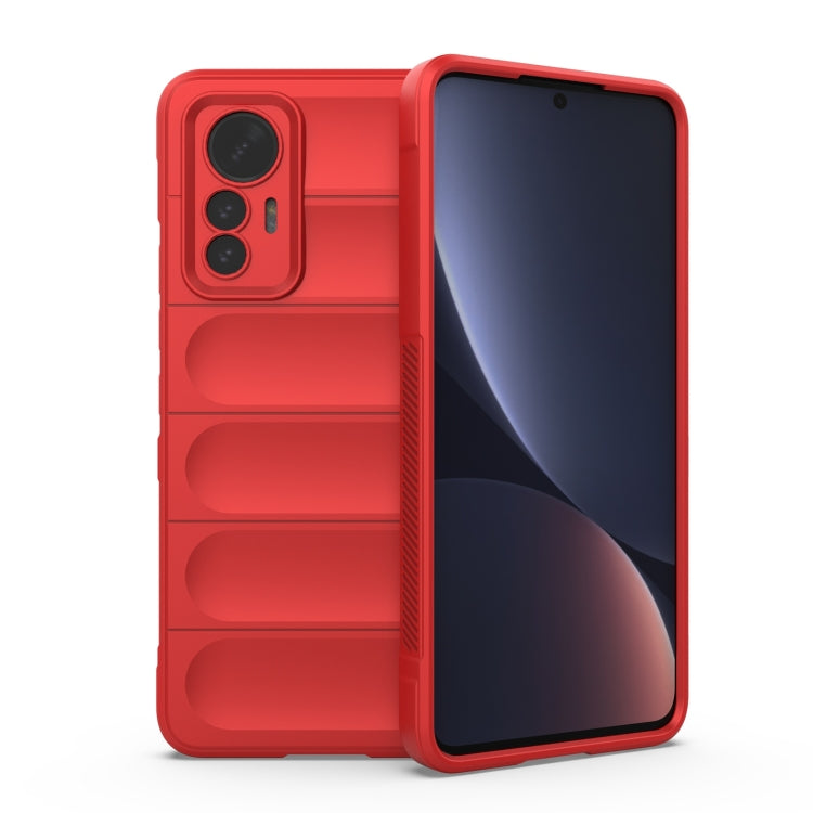 For Xiaomi 12 Lite Magic Shield TPU + Flannel Phone Case(Red) by buy2fix