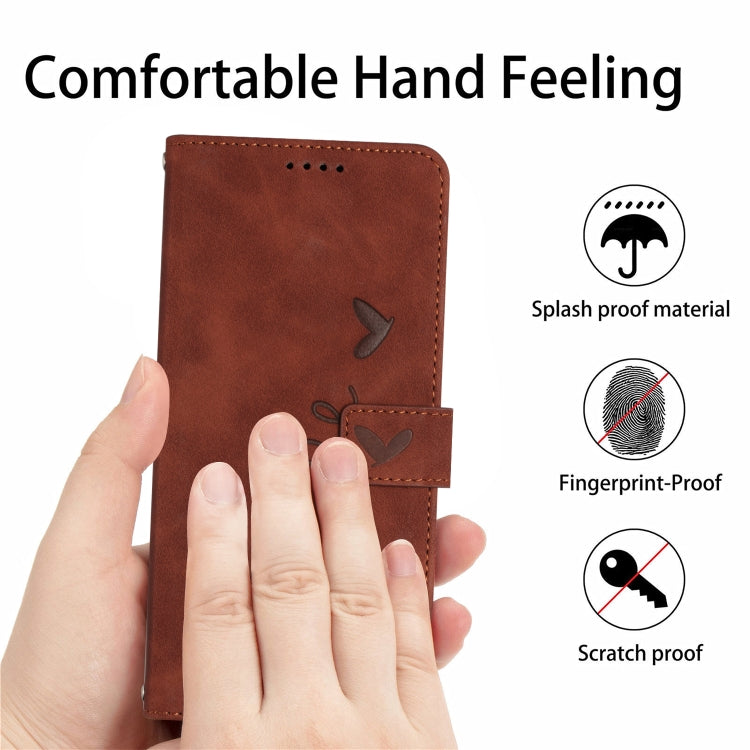 For Infinix Smart 6 Skin Feel Heart Pattern Leather Phone Case(Brown) - Infinix Cases by buy2fix | Online Shopping UK | buy2fix