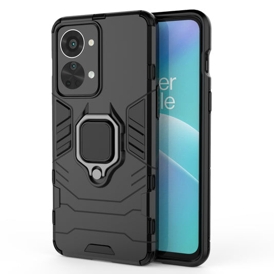 For OnePlus Nord 2T 5G Magnetic Ring Holder PC + TPU Phone Case(Black) - OnePlus Cases by buy2fix | Online Shopping UK | buy2fix