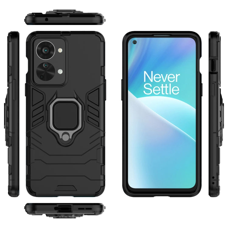 For OnePlus Nord 2T 5G Magnetic Ring Holder PC + TPU Phone Case(Black) - OnePlus Cases by buy2fix | Online Shopping UK | buy2fix