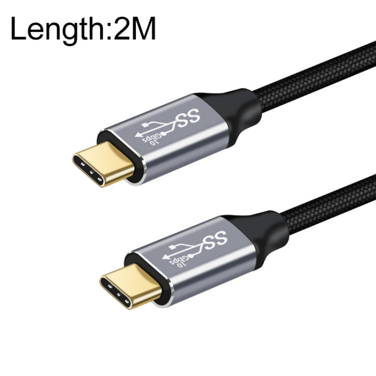 2m 10Gbps USB-C / Type-C Male to Male Charging Data Transmission Cable by buy2fix