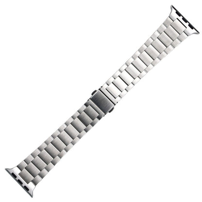 Small Waist Stainless Steel Watch Band For Apple Watch Series 9&8&7 41mm / SE 3&SE 2&6&SE&5&4 40mm / 3&2&1 38mm(Silver) - Watch Bands by buy2fix | Online Shopping UK | buy2fix