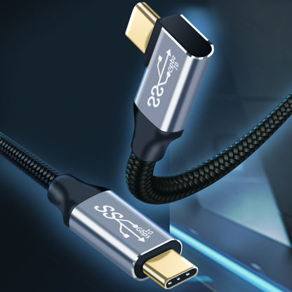 1.5m 10Gbps USB-C / Type-C Male Straight to Male Elbow Charging Data Transmission Cable - Cable & Adapters by buy2fix | Online Shopping UK | buy2fix