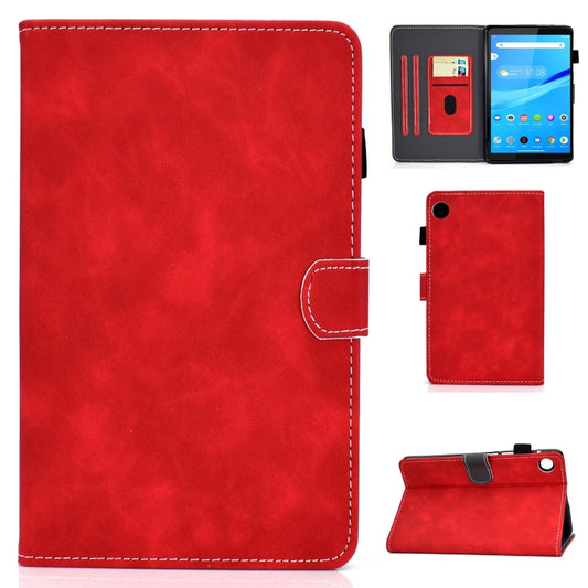 For Lenovo Tab M10 Plus 10.6 3rd Gen 2022 Stitching Cowhide Texture Smart Leather Tablet Case(Red) - Lenovo by buy2fix | Online Shopping UK | buy2fix