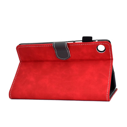 For Lenovo Tab M10 Plus 10.6 3rd Gen 2022 Stitching Cowhide Texture Smart Leather Tablet Case(Red) - Lenovo by buy2fix | Online Shopping UK | buy2fix