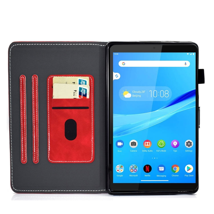 For Lenovo Tab M10 Plus 10.6 3rd Gen 2022 Stitching Cowhide Texture Smart Leather Tablet Case(Red) - Lenovo by buy2fix | Online Shopping UK | buy2fix