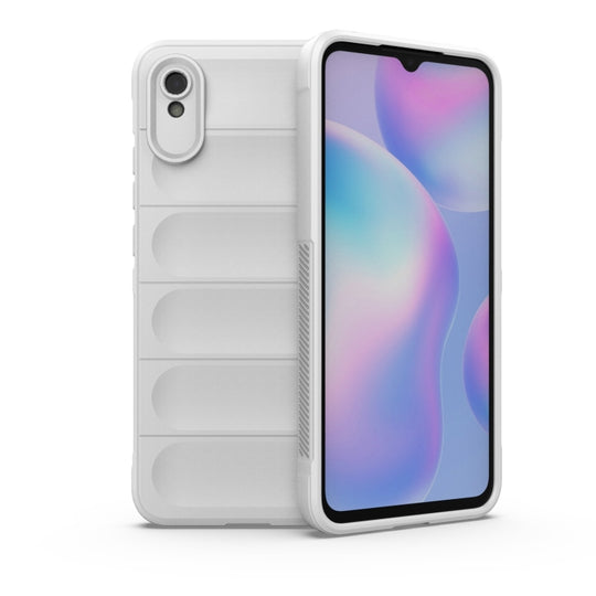 For Xiaomi Redmi 9A Magic Shield TPU + Flannel Phone Case(White)