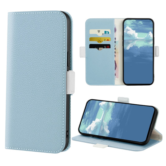 For OPPO A54 4G Candy Color Litchi Texture Leather Phone Case(Light Blue) - OPPO Cases by buy2fix | Online Shopping UK | buy2fix