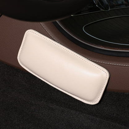 2 PCS Car Non-slip Soft Floor Protector Carpet Floor Mat Knee Bolster, Style:PU Leather(Apricot) by buy2fix