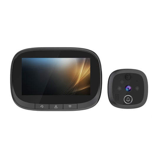 W2 4.3 inch Graffiti Color Screen WiFi Smart Wireless Video Doorbell(Black) - Video DoorBell by buy2fix | Online Shopping UK | buy2fix
