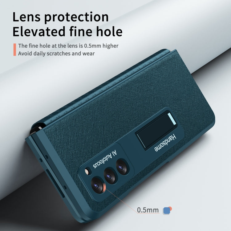 For Samsung Galaxy Z Fold2 5G Retractable Hinge TPU + PC Phone Case with Protective Film(Green) by buy2fix