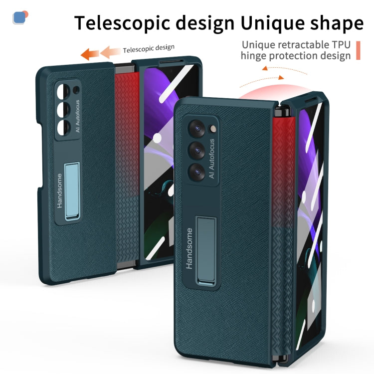 For Samsung Galaxy Z Fold2 5G Retractable Hinge TPU + PC Phone Case with Protective Film(Green) by buy2fix