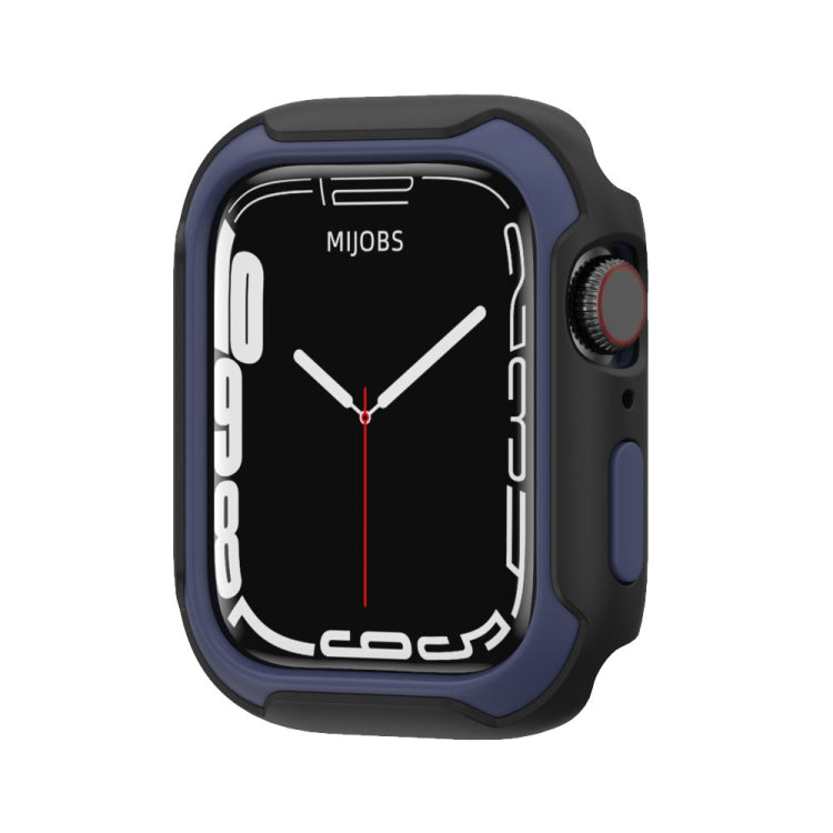 Detachable Two-color Watch Case For Apple Watch Series 9 / 8 / 7 45mm / 6&SE&5&4 44mm(Black Midnight Blue) - Watch Cases by buy2fix | Online Shopping UK | buy2fix