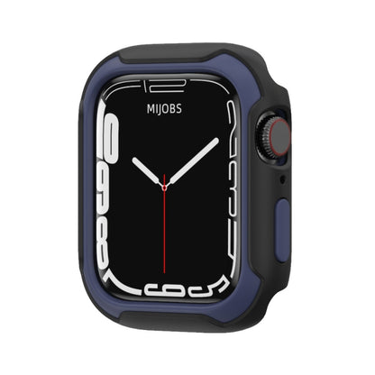 Detachable Two-color Watch Case For Apple Watch Series 9 / 8 / 7 45mm / 6&SE&5&4 44mm(Black Midnight Blue) - Watch Cases by buy2fix | Online Shopping UK | buy2fix