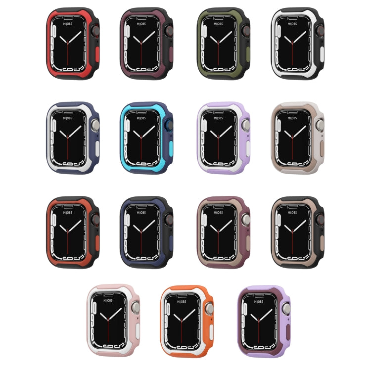 Detachable Two-color Watch Case For Apple Watch Series 9 / 8 / 7 45mm / 6&SE&5&4 44mm(Black Midnight Blue) - Watch Cases by buy2fix | Online Shopping UK | buy2fix