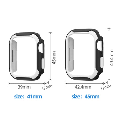 Detachable Two-color Watch Case For Apple Watch Series 9 / 8 / 7 45mm / 6&SE&5&4 44mm(Black Midnight Blue) - Watch Cases by buy2fix | Online Shopping UK | buy2fix