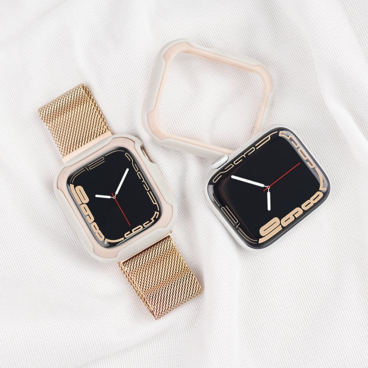 Detachable Two-color Watch Case For Apple Watch Series 9 / 8 / 7 45mm / 6&SE&5&4 44mm(Black Midnight Blue) - Watch Cases by buy2fix | Online Shopping UK | buy2fix
