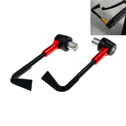2 PCS Universal 22mm Shockproof Protection Rod CNC Horn Shape Handbrake Motorcycle Modification Accessories(Red) - Motorbike Brakes by buy2fix | Online Shopping UK | buy2fix