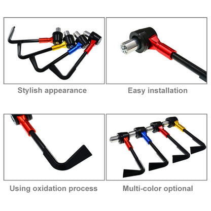 2 PCS Universal 22mm Shockproof Protection Rod CNC Horn Shape Handbrake Motorcycle Modification Accessories(Blue) - Motorbike Brakes by buy2fix | Online Shopping UK | buy2fix