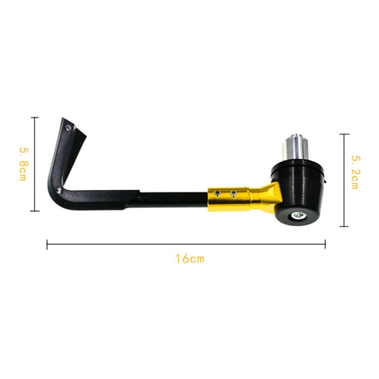 2 PCS Universal 22mm Shockproof Protection Rod CNC Horn Shape Handbrake Motorcycle Modification Accessories(Gold) - Motorbike Brakes by buy2fix | Online Shopping UK | buy2fix