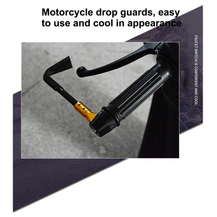 2 PCS Universal 22mm Shockproof Protection Rod CNC Horn Shape Handbrake Motorcycle Modification Accessories(Gold) - Motorbike Brakes by buy2fix | Online Shopping UK | buy2fix