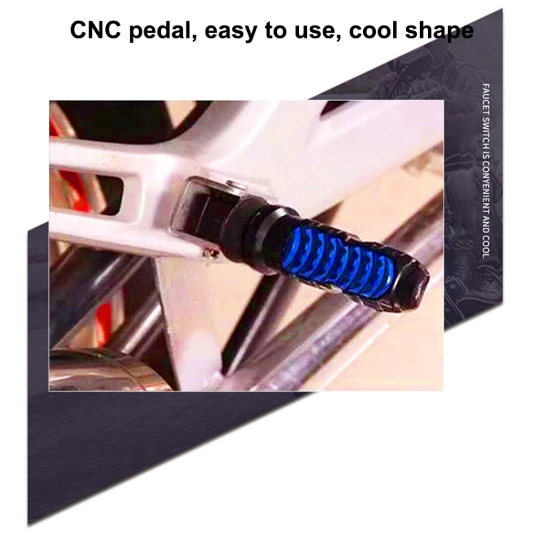 Universal Motor Bike Footpegs Foot Rests Rear Pedals Set Motorcycle Modification Accessories(Blue) - Others by buy2fix | Online Shopping UK | buy2fix