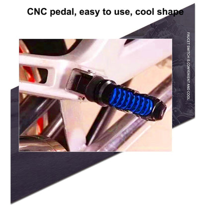 Universal Motor Bike Footpegs Foot Rests Rear Pedals Set Motorcycle Modification Accessories(Blue) - Others by buy2fix | Online Shopping UK | buy2fix