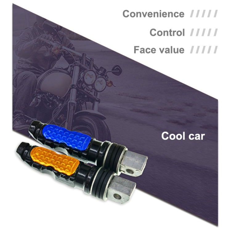 Universal Motor Bike Footpegs Foot Rests Rear Pedals Set Motorcycle Modification Accessories(Blue) - Others by buy2fix | Online Shopping UK | buy2fix