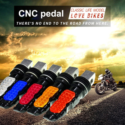 Universal Motor Bike Footpegs Foot Rests Rear Pedals Set Motorcycle Modification Accessories(Blue) - Others by buy2fix | Online Shopping UK | buy2fix
