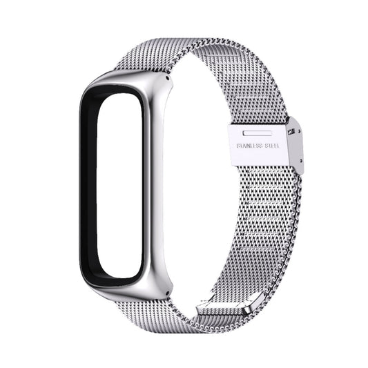 For Samsung Galaxy Fit 2 MIJOBS Milan Buckle Stainless Steel Watch Band(Silver) - Watch Bands by MIJOBS | Online Shopping UK | buy2fix