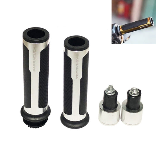 Motorcycle Modification Accessories Hand Grip Cover Handlebar Set(Silver) - Grips by buy2fix | Online Shopping UK | buy2fix