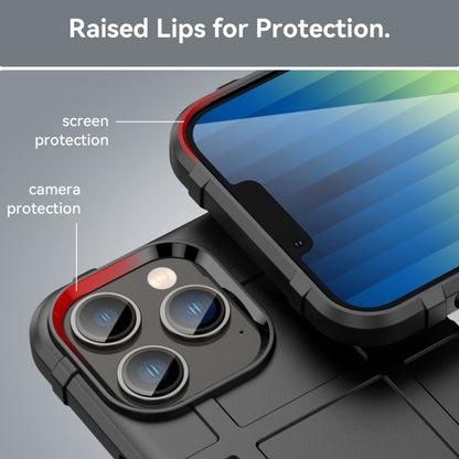 For iPhone 14 Pro Max Lanyard Rugged Shield TPU Phone Case (Black) - iPhone 14 Pro Max Cases by buy2fix | Online Shopping UK | buy2fix