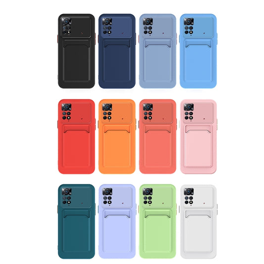 For Xiaomi Redmi Note 11 6.43 inch / Poco M4 Pro 4G Skin Feel Card Contrast Color Button TPU Phone Case(Black) - Xiaomi Cases by buy2fix | Online Shopping UK | buy2fix