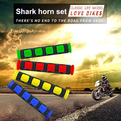 2 PCS Motorcycle Modification Accessories PVC Horn ShapeHand Grip Cover Handlebar Set(Blue) - Grips by buy2fix | Online Shopping UK | buy2fix