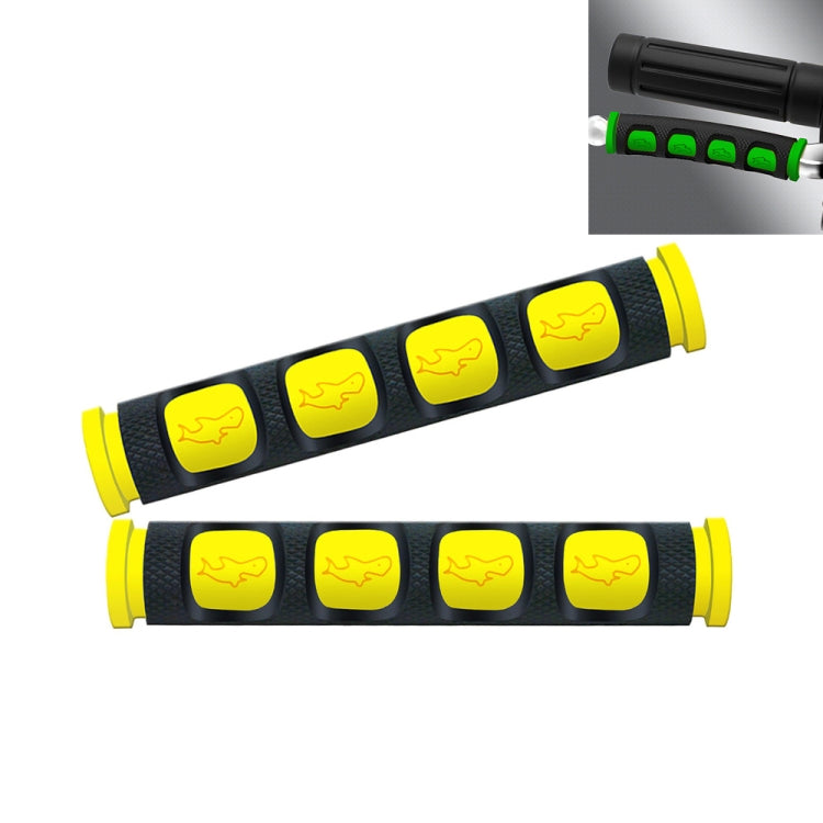 2 PCS Motorcycle Modification Accessories PVC Horn ShapeHand Grip Cover Handlebar Set(Yellow) - Grips by buy2fix | Online Shopping UK | buy2fix