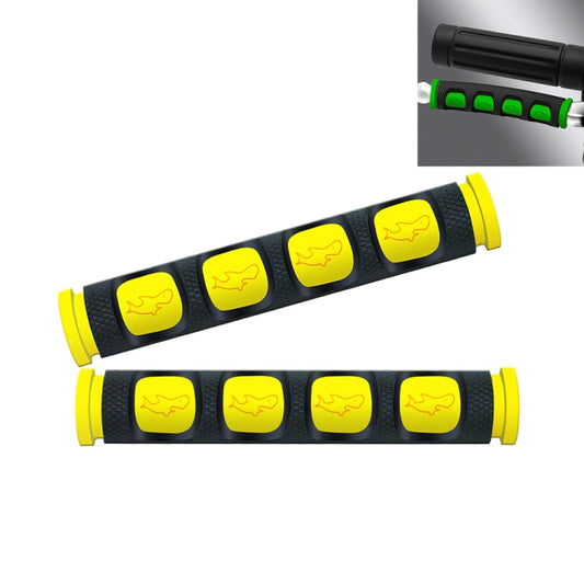 2 PCS Motorcycle Modification Accessories PVC Horn ShapeHand Grip Cover Handlebar Set(Yellow) - Grips by buy2fix | Online Shopping UK | buy2fix