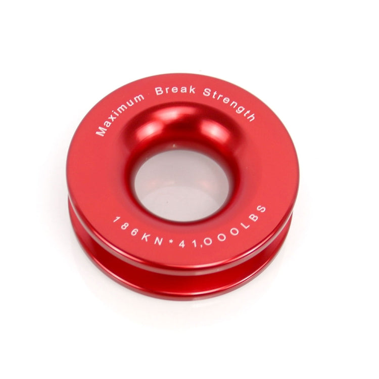 Truck Winch Snatch Recovery Ring for Soft Shackle ATV UTV Rcovery 41000 lb(Red) - Towing Bars by buy2fix | Online Shopping UK | buy2fix