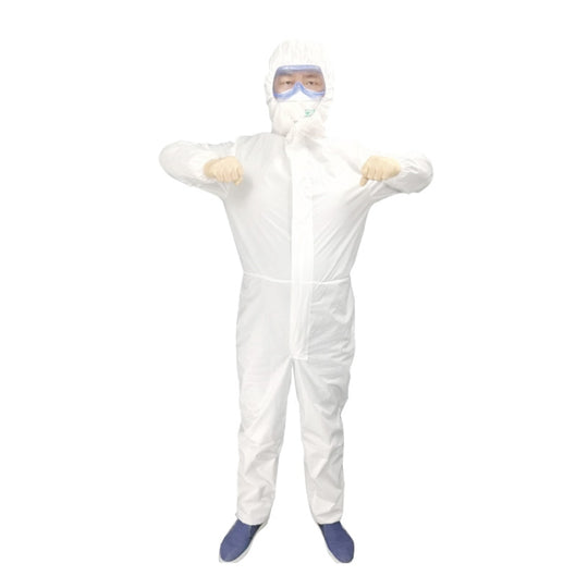 Waterproof Disposable SF Non-woven Breathable Film Siamese Isolation Suit Safely Clothes, Size:185cm / XXXL