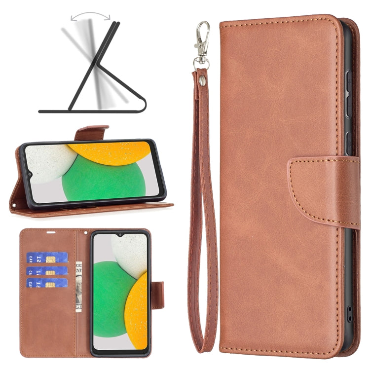 For Samsung Galaxy A03 Core Retro Lambskin Texture Leather Phone Case(Brown) by buy2fix