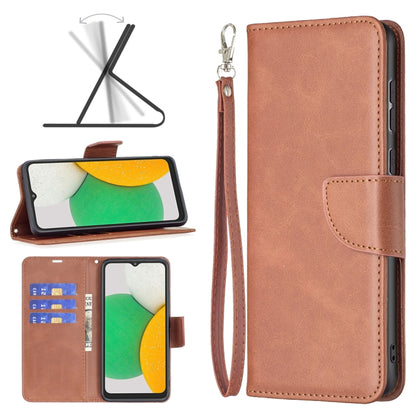 For Samsung Galaxy A03 Core Retro Lambskin Texture Leather Phone Case(Brown) by buy2fix