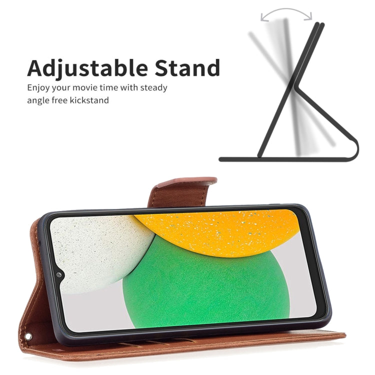 For Samsung Galaxy A03 Core Retro Lambskin Texture Leather Phone Case(Brown) by buy2fix