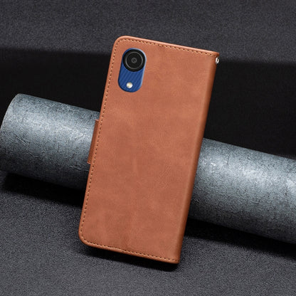 For Samsung Galaxy A03 Core Retro Lambskin Texture Leather Phone Case(Brown) by buy2fix