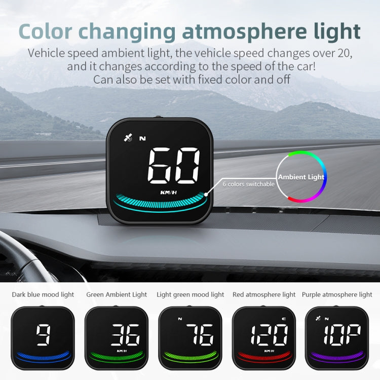 G4 Head Up Display Car Speedometer Smart Digital Alarm Reminder GPS HUD - Head Up Display System by buy2fix | Online Shopping UK | buy2fix
