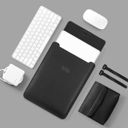 4 in 1 Lightweight and Portable Leather Computer Bag, Size:15.4/15.6/16.1 inches(Black) - 15 inch by buy2fix | Online Shopping UK | buy2fix