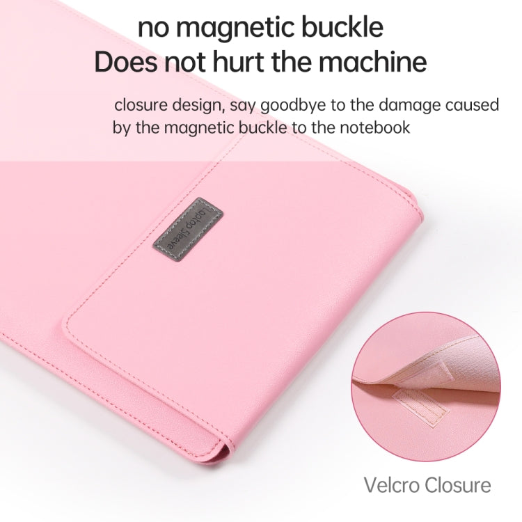 4 in 1 Lightweight and Portable Leather Computer Bag, Size:15.4/15.6/16.1 inches(Pink) - 15 inch by buy2fix | Online Shopping UK | buy2fix