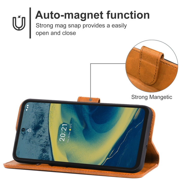 For Nokia XR20 Leather Phone Case(Brown) - Nokia Cases by buy2fix | Online Shopping UK | buy2fix