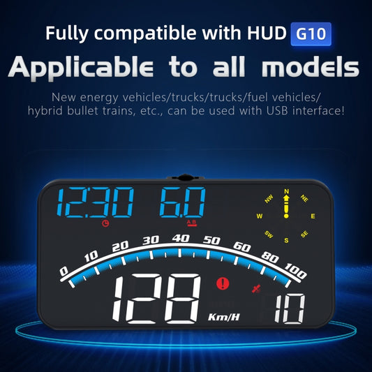 G10 5.5 inch Car HUD GPS Head Up Display Speedometer Odometer LED Windscreen Projector - Head Up Display System by buy2fix | Online Shopping UK | buy2fix